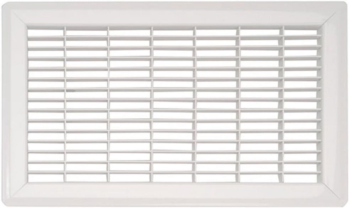 Vloerrooster - Retourluchtrooster - Ventilatie Regelen - Zware Stalen Constructie - 25 x 30 cm - Wit