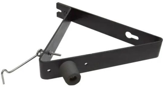 Foto: Gb deuropvangbeugel schuin 74953 zwart compleet 275x250x220 45 graden 