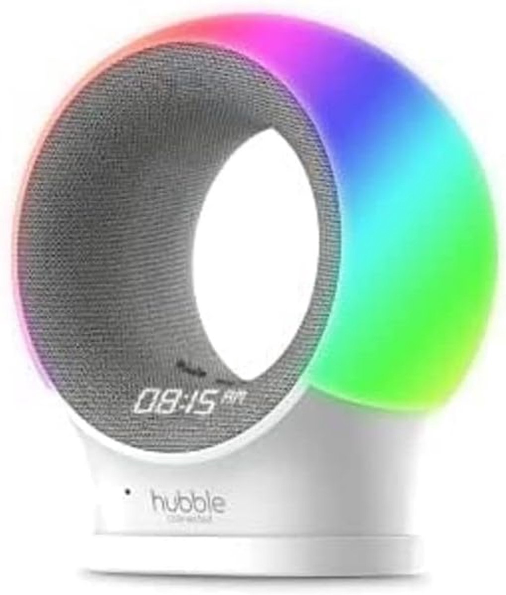Intelligente Babyfoon - Audio Monitor - Babykamer Bewaken - Met Slaaptrainer - 7 Kleuren Nachtlampje - Wit