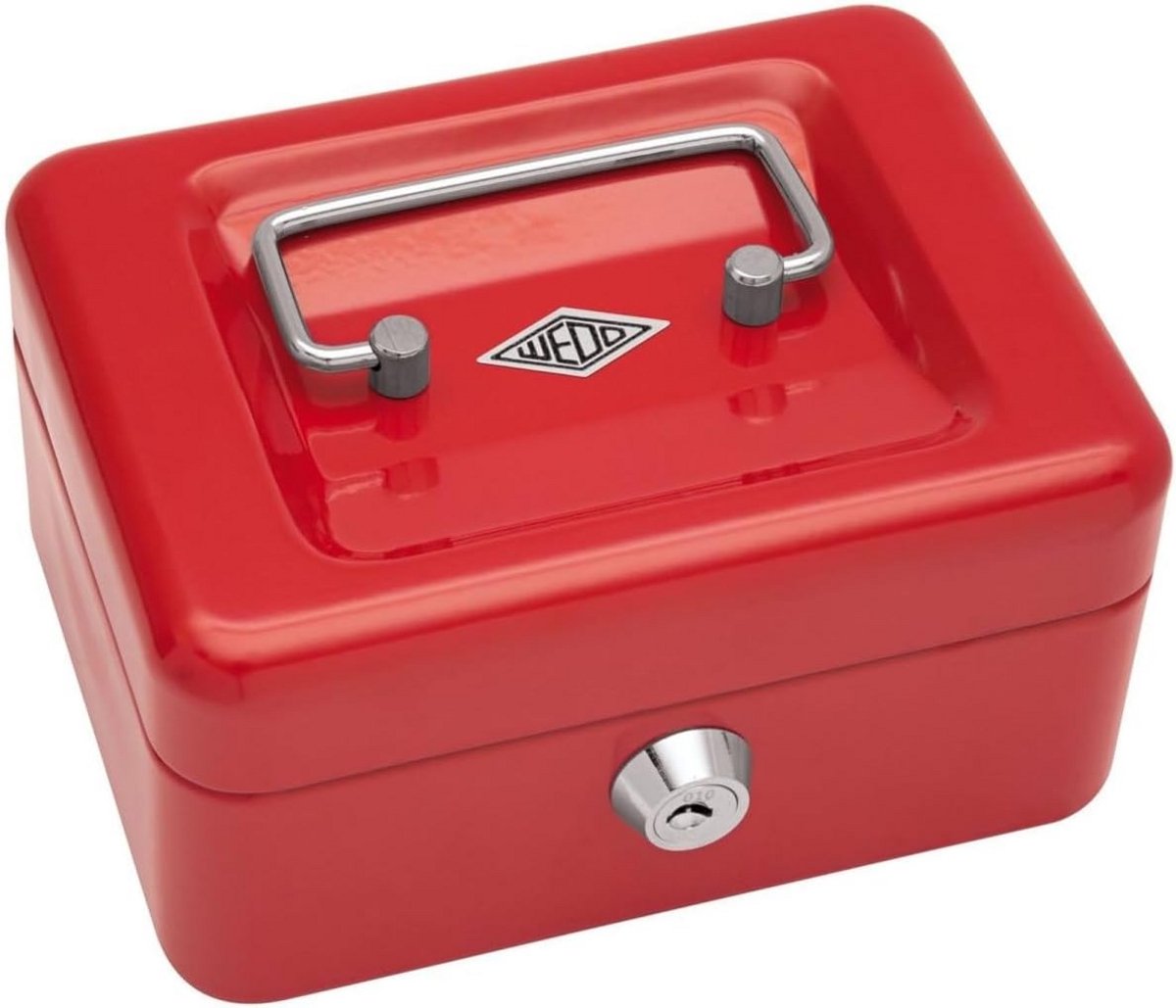 Geldcassette - Kleine kassa - Veilig opbergen - Gehard staal - 152 cm breed - Rood