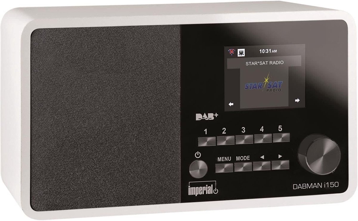 Internetradio Digitale Radio - Hybride Radio - Muziek Luisteren - Meer dan 25000 Zenders - 3.2 Inch Kleurendisplay - Wit
