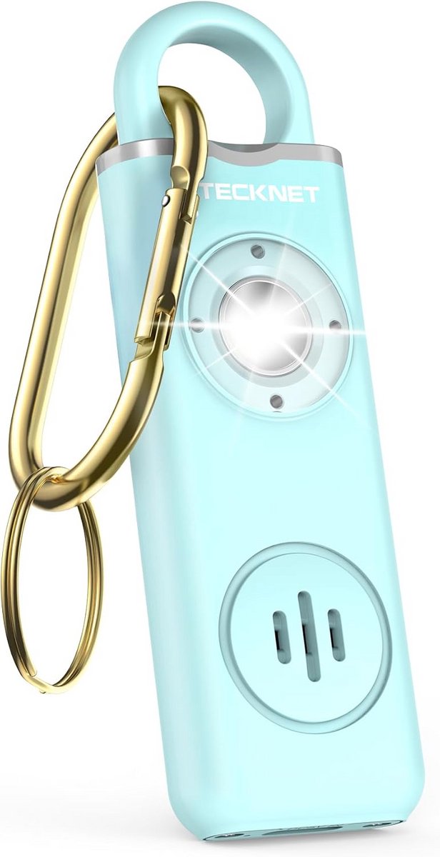 Persoonlijke Alarm Sleutelhanger - Nood Sirene - Veiligheid Vergroten - Luid Geluid Stroboscoop Licht - 12.8 x 5.5 cm - Zwart