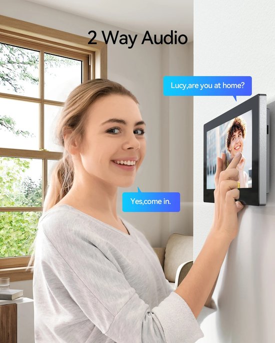 Innovastore Slimme deurbel - Draadloze/Bedrade deurbel - 7inch video intercom - Deurtelefoon - Intercomsysteem - Binnenmonitor — afbeelding 4
