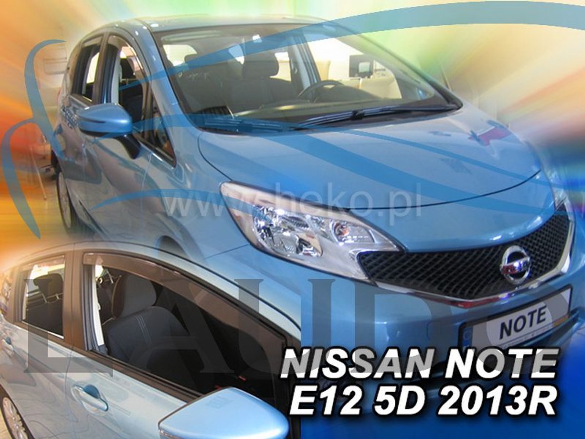 Nissan Note E12 (type2) donkere zijwindschermen - 5-drs 2012 - 2016 - set a 4 stuks tbv V + A ramen L+R