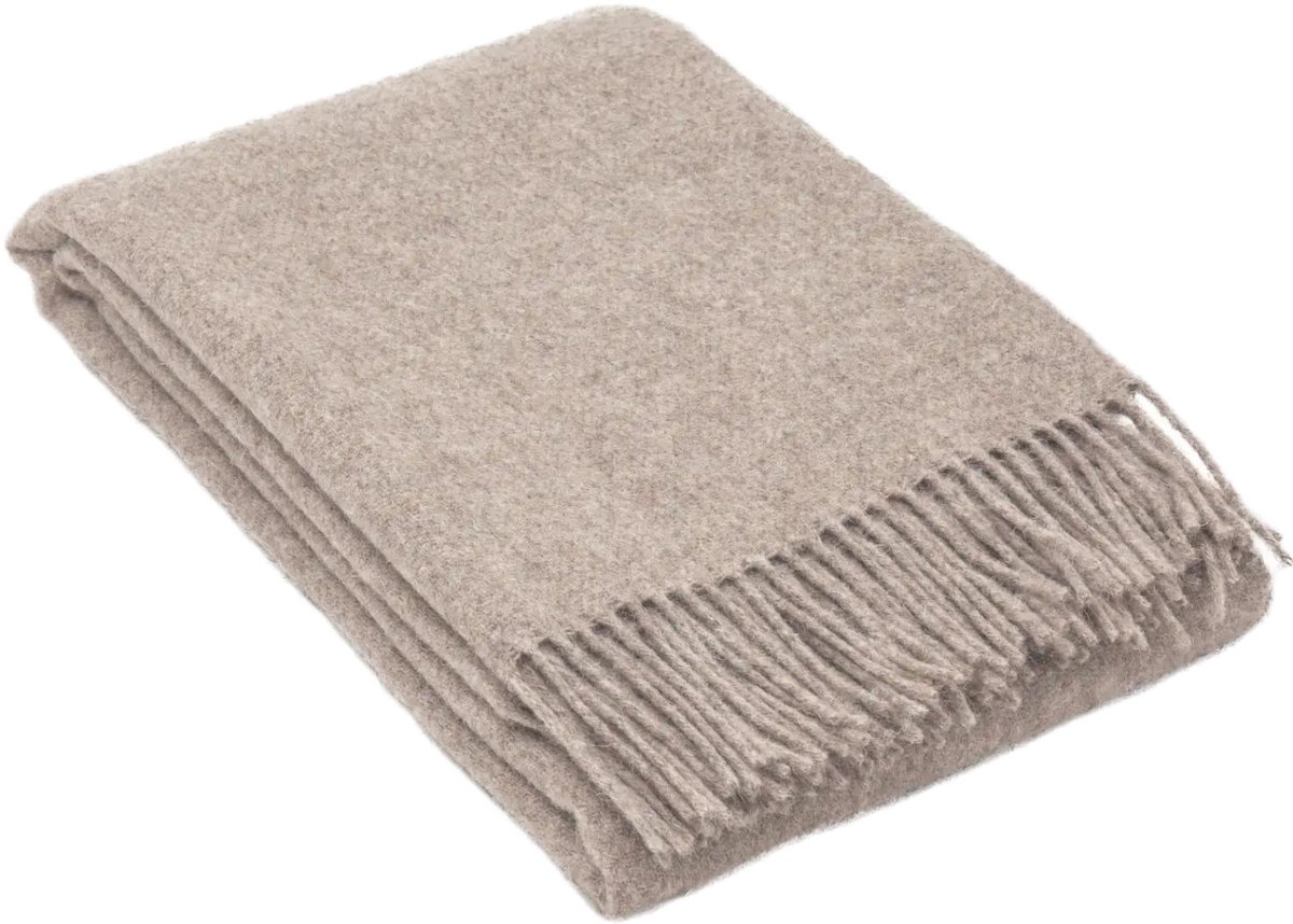 Wollen Plaid - UNI (Beige) - 140x200cm - Schapenvacht.SHOP®