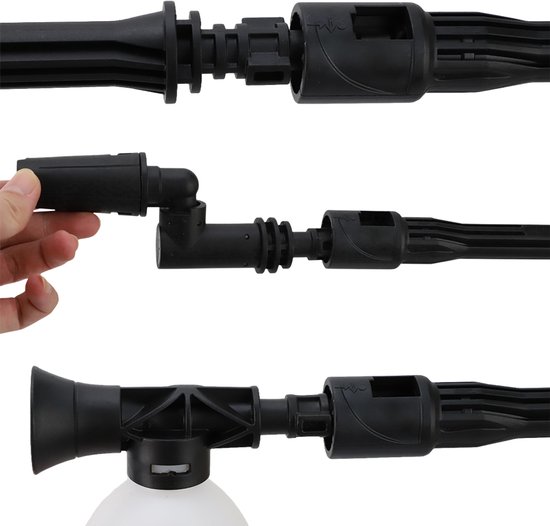 Accu - Hogedrukreiniger - Mobiele Hogedrukreiniger Met 2X 4000 mAh Accu's - Schuimsproeier - 6-In-1 Multifunctionele Sproeier En 180° Draaibare Sproeier Voor Auto's — afbeelding 3