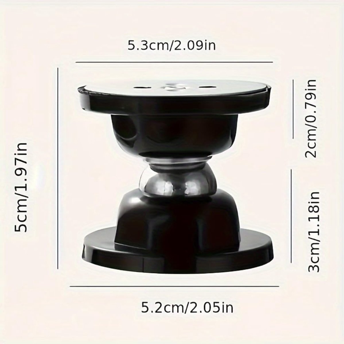 Magnetische deurstopper, geschikt voor houten, metalen en glazen deuren, zonder boren, sterke magnetische werking, zwart