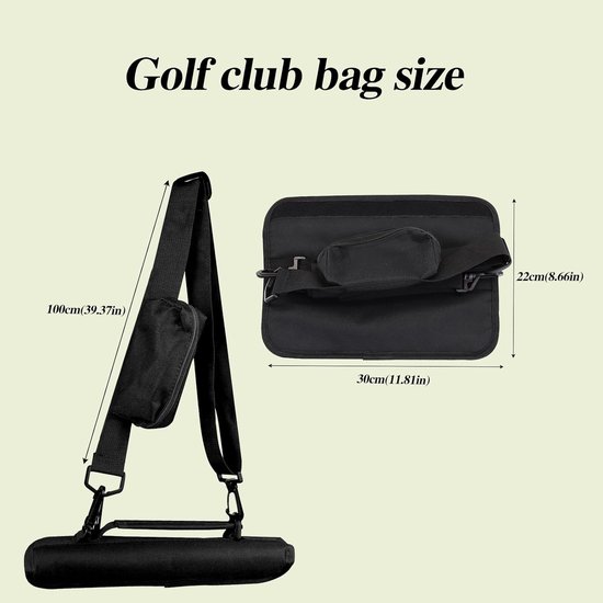 Golfclubtas Opvouwbaar - Zondag Golftas - Lichtgewicht Transport - Ruimte voor 3-5 Clubs - 32 x 6 x 62 cm — afbeelding 4