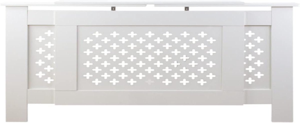 Radiator Omkasting - Verwarming Cover - Ruimte Verfraaien - Verstelbare Breedte - 140-190 cm breed - Wit