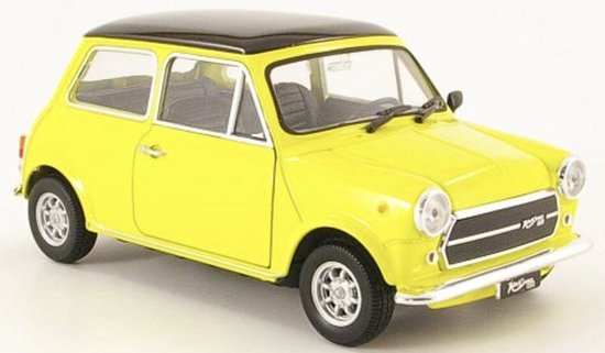 Welly MINI Cooper - Modelauto - Schaal 1:24 - Geel/Zwart