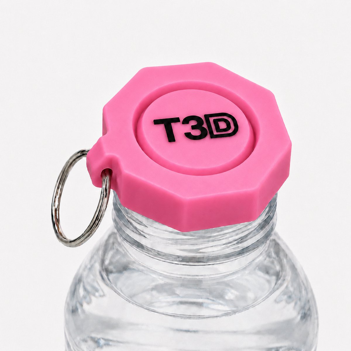 T3D Festival Dop - Roze - Universele Dop met Sleutelring