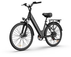 Qekud E26 Elektrische Fiets 26" - E Stadsfiets met Shimano 7 Versnellingen - 250W Motor & 48V 10.4Ah Uitneembare Accu - Schijfremmen & LCD display - Zwart