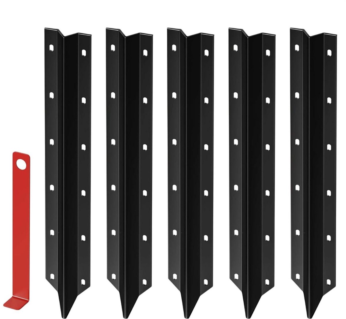 Hekpaal reparatieset - Paal versterkers - Hekken stabiliseren - Versterkte structuur - 5 stuks - Meerkleurig