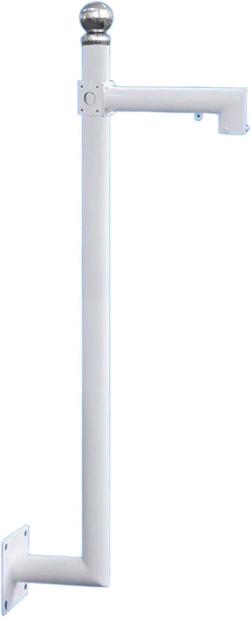 Bewakingscamera Paalhouder - Robuuste Hoekhouder - Veilige Camera Installatie - Duurzaam Verzinkt Staal - 100 cm - Zilver