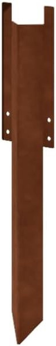 Grondpin - Borderrand steun - Tuin afzetten - Robuust cortenstaal - 34-375 cm - Roestkleur
