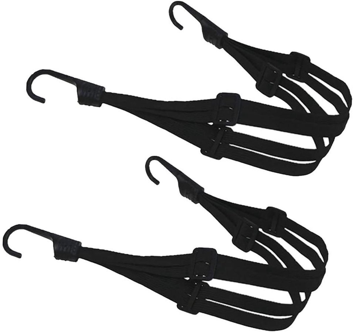 Spanband Elastiek - Bagage Touw - Lading Zekeren - Verstelbare Lengte - 60 cm - Zwart