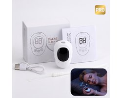 Goodli Slaaphulp Handpalm PRO - Handheld Ontspanningsapparaat met Microstroom - 18 Standen - 300 mAh - Wit