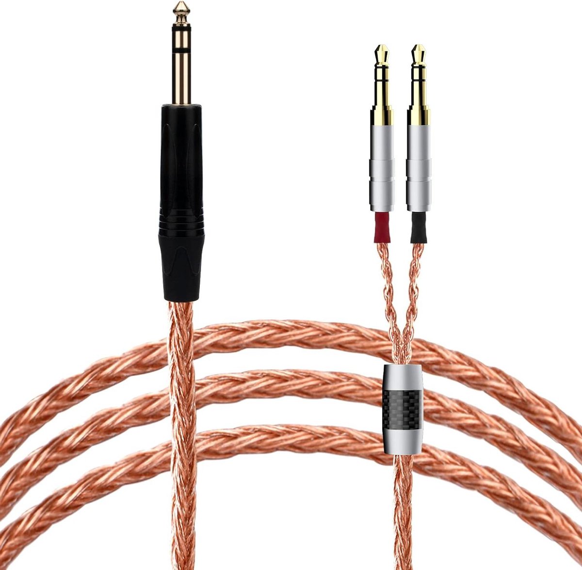 Hoofdtelefoon Kabel - Audio Verlengsnoer - Muziek Luisteren - 16 Aders Koper - 1.5 Meter - Zwart