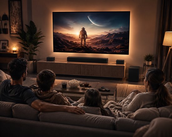 Jurrys Surround soundbar - Subwoofer - Tv speaker - Home cinema set - Krachtig - Compact - Bioscoopgeluid - 3D surround - Zwart van Merkloos — afbeelding 2