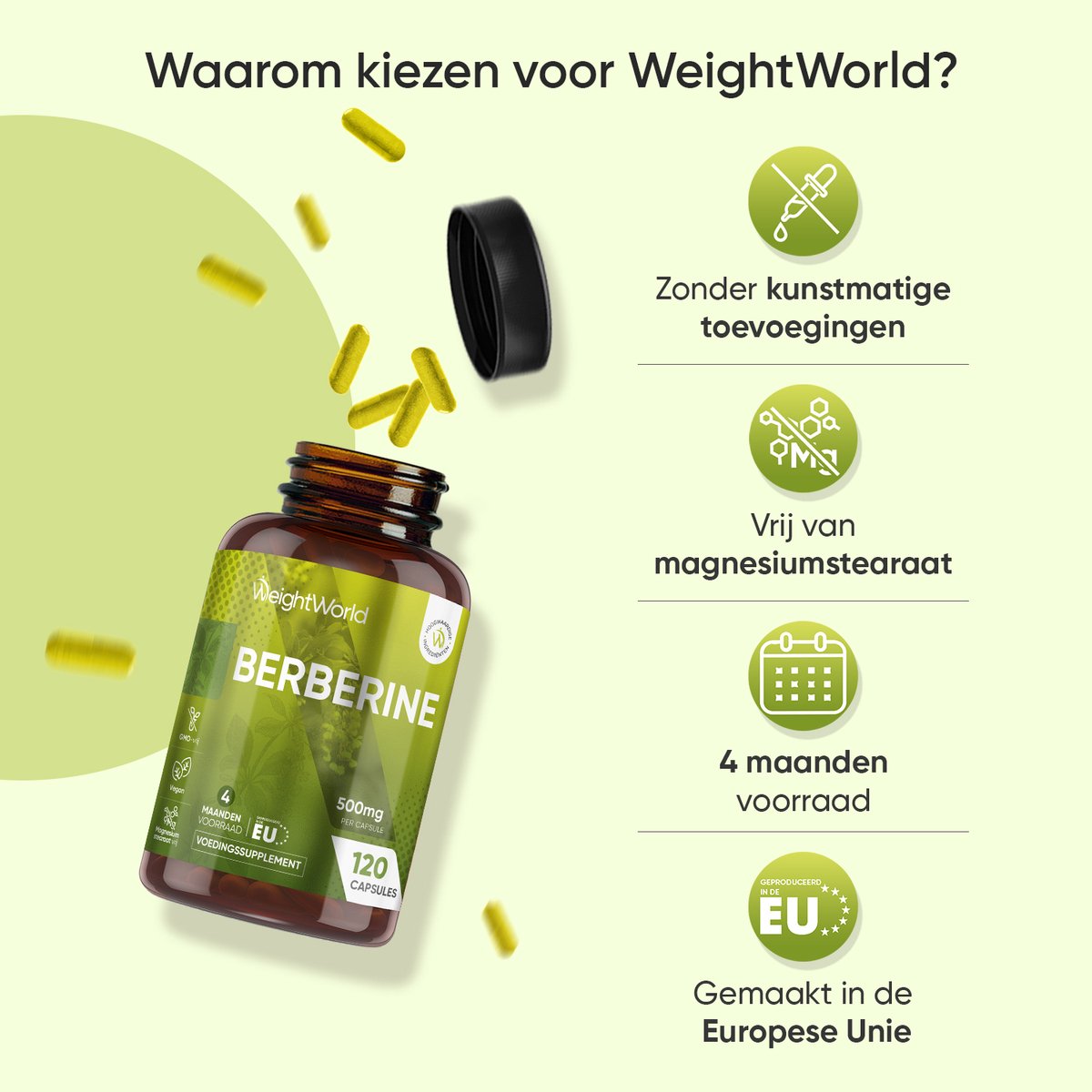 WeightWorld Berberine Capsules 500 mg 3