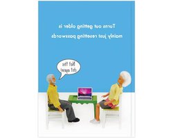 Brainbox Candy Bold & Bright - Hilarisch grappig A5 notitieboek - 'Wachtwoorden resetten' - Perfect gebonden - Feint gevoerd - Brutale geschenken voor hem haar - vrouwen mannen vrienden man vrouw -