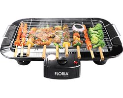 Elektrische BBQ Grill – 2000W – Tafelbarbecue – Afneembaar Grillrooster – Regelbare Temperatuur – Zwart