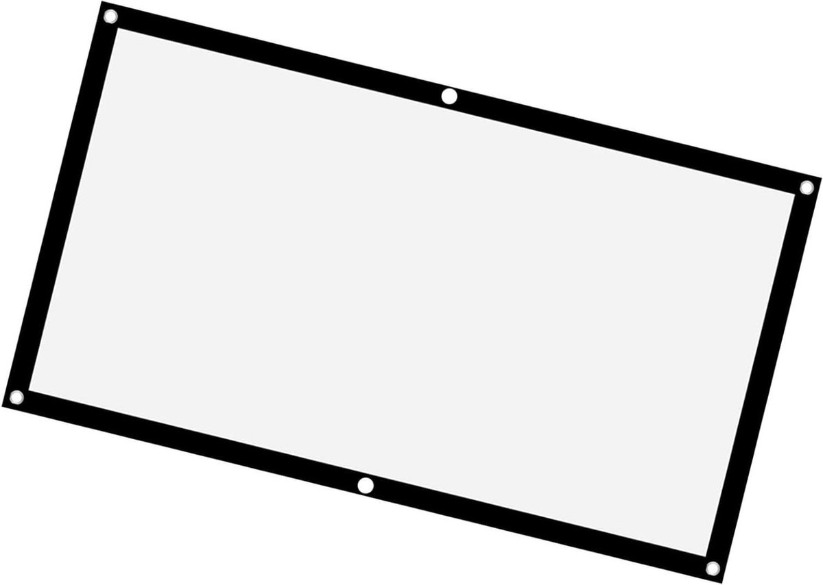 Projectiescherm - Film Scherm - Thuisbioscoop Creëren - Opvouwbaar Kreukvrij - 60 Inch - Wit