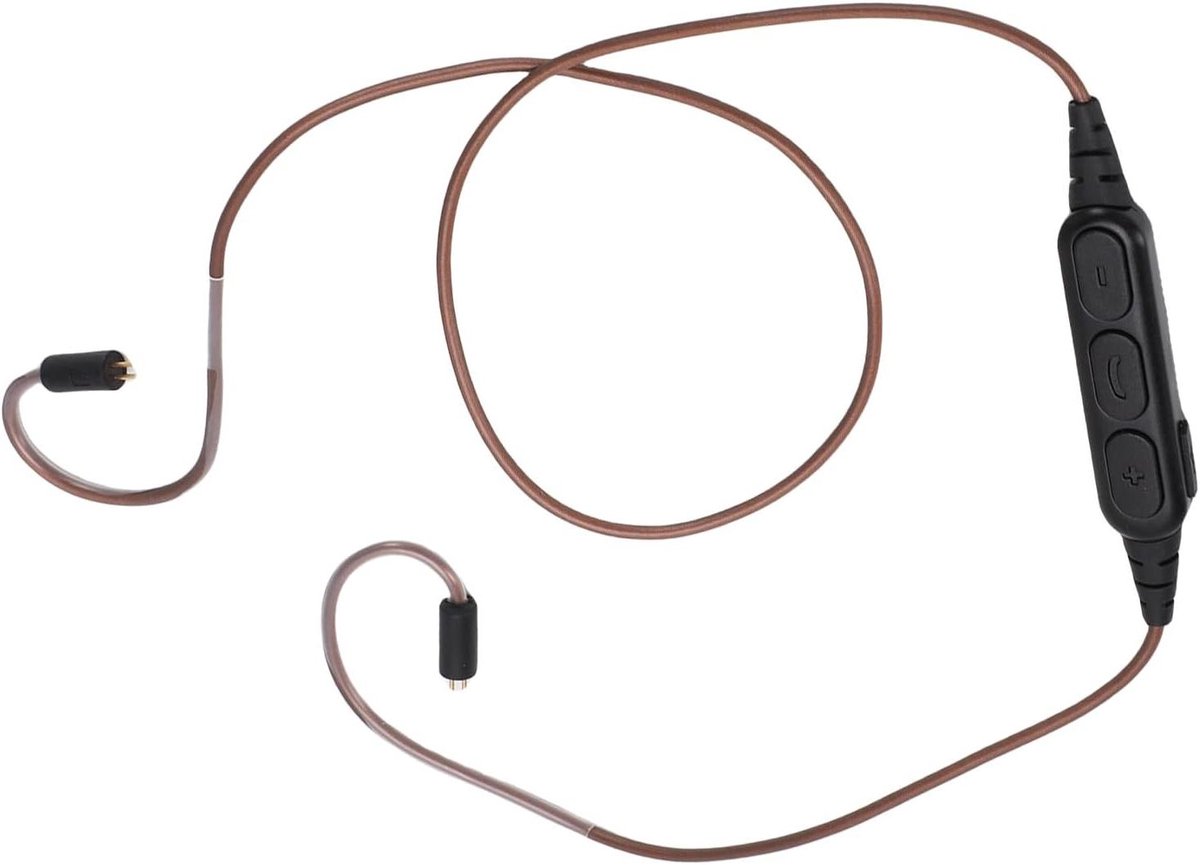 Draadloze Oordop Kabel - 2pin Kabel - Muziek Luisteren - Met Microfoon - 078 Mm - Zwart