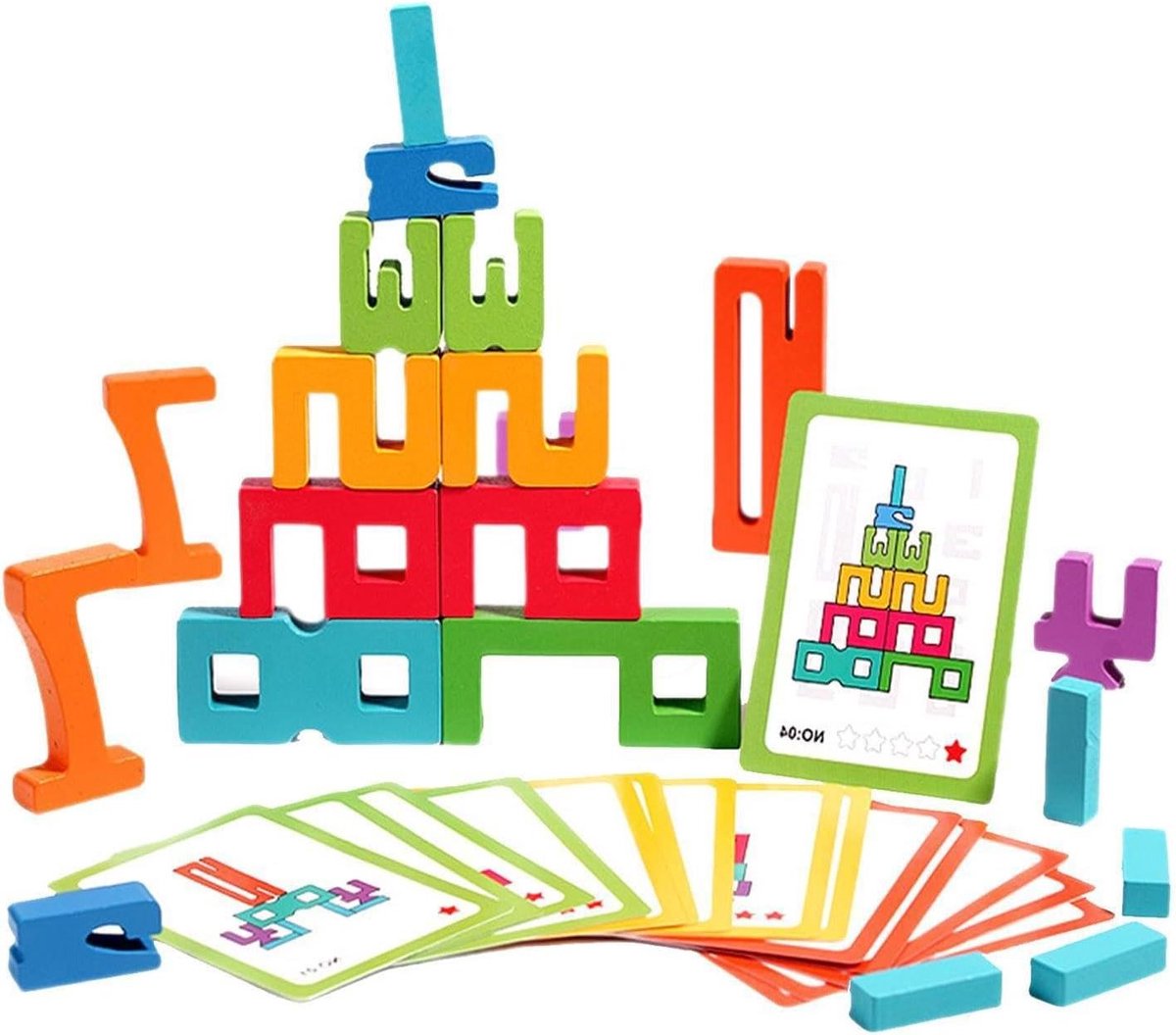 Houten Cijferpuzzel - Educatief Bord - Leren Tellen - Gladde Randen - 16.5 cm - Multicolor