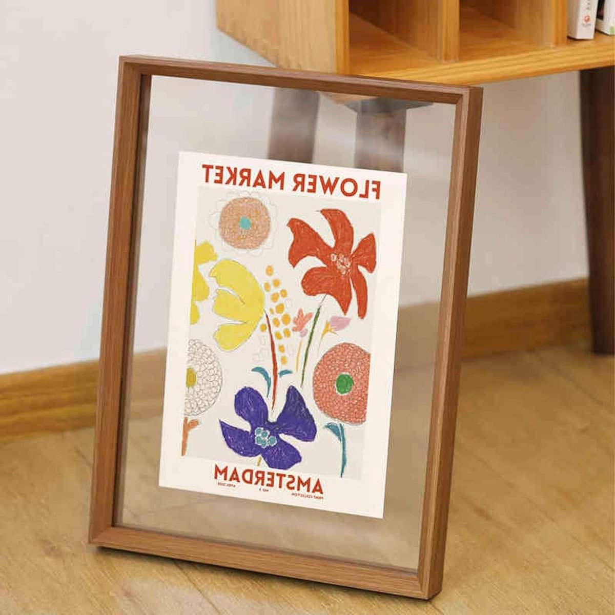 Zwevende Fotolijst - Dubbel Glas - Foto's Tonen - Dubbelzijdig Zicht - 6-Inch - Donker Wal