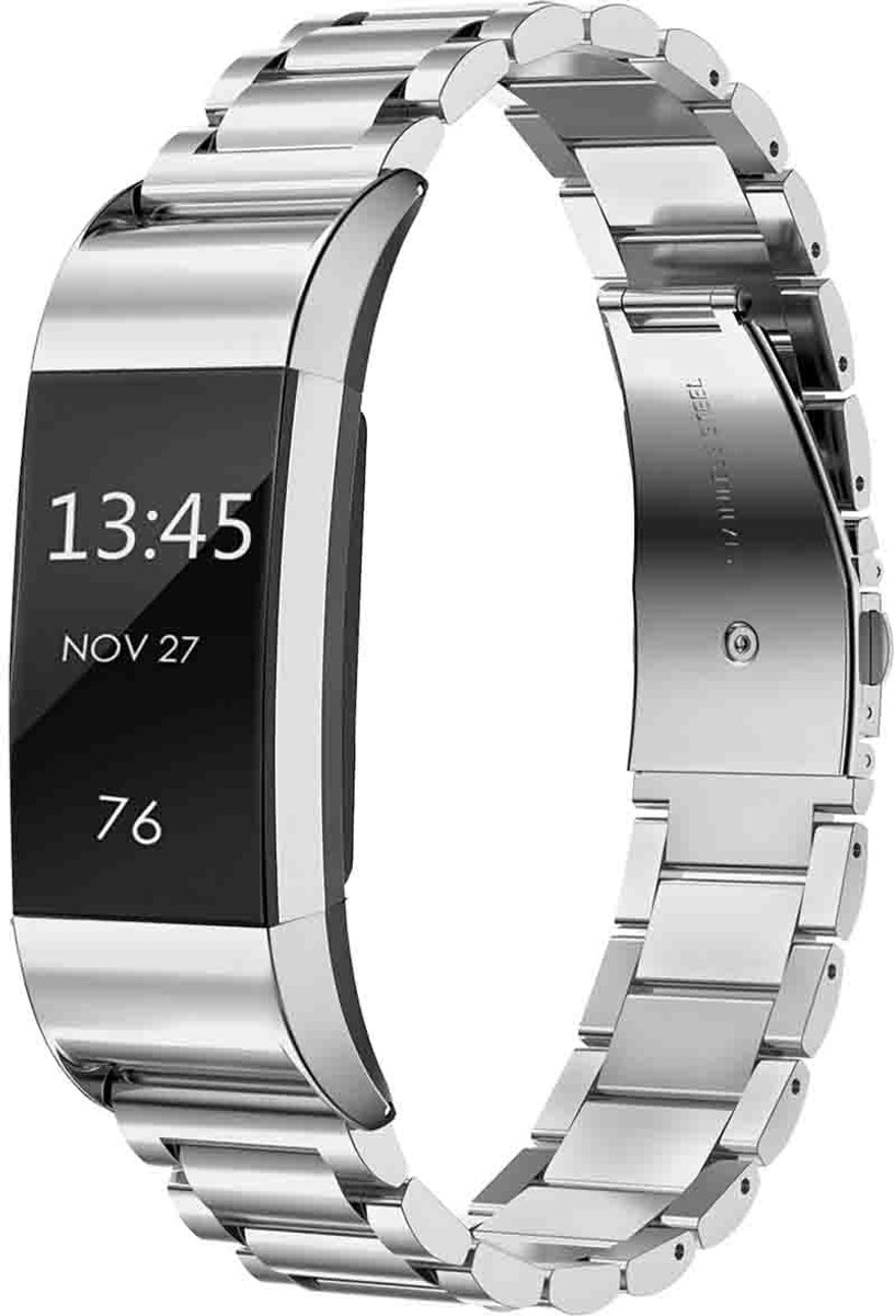 Stalen bandje - Geschikt voor Fitbit Charge 2 - Zilver