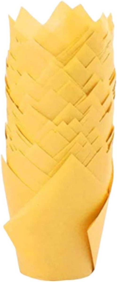 Cupcake vormpjes - Muffinbakjes - Feestelijk bakken - Vetdicht papier - 200 stuks - Geel