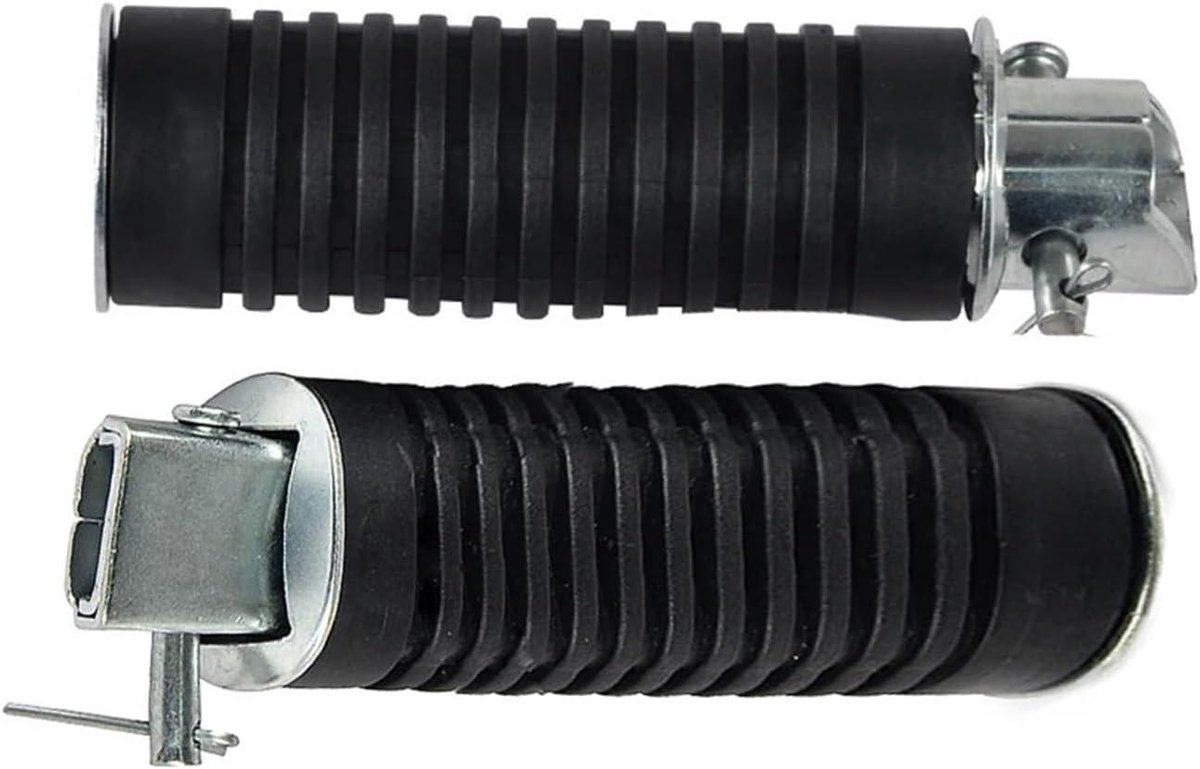 Motorfiets Voetsteunen - Voetsteunstangen Passagier - Comfortabel Rijden - Verbeterde Grip - 85 mm Lengte Rubber - Zwart