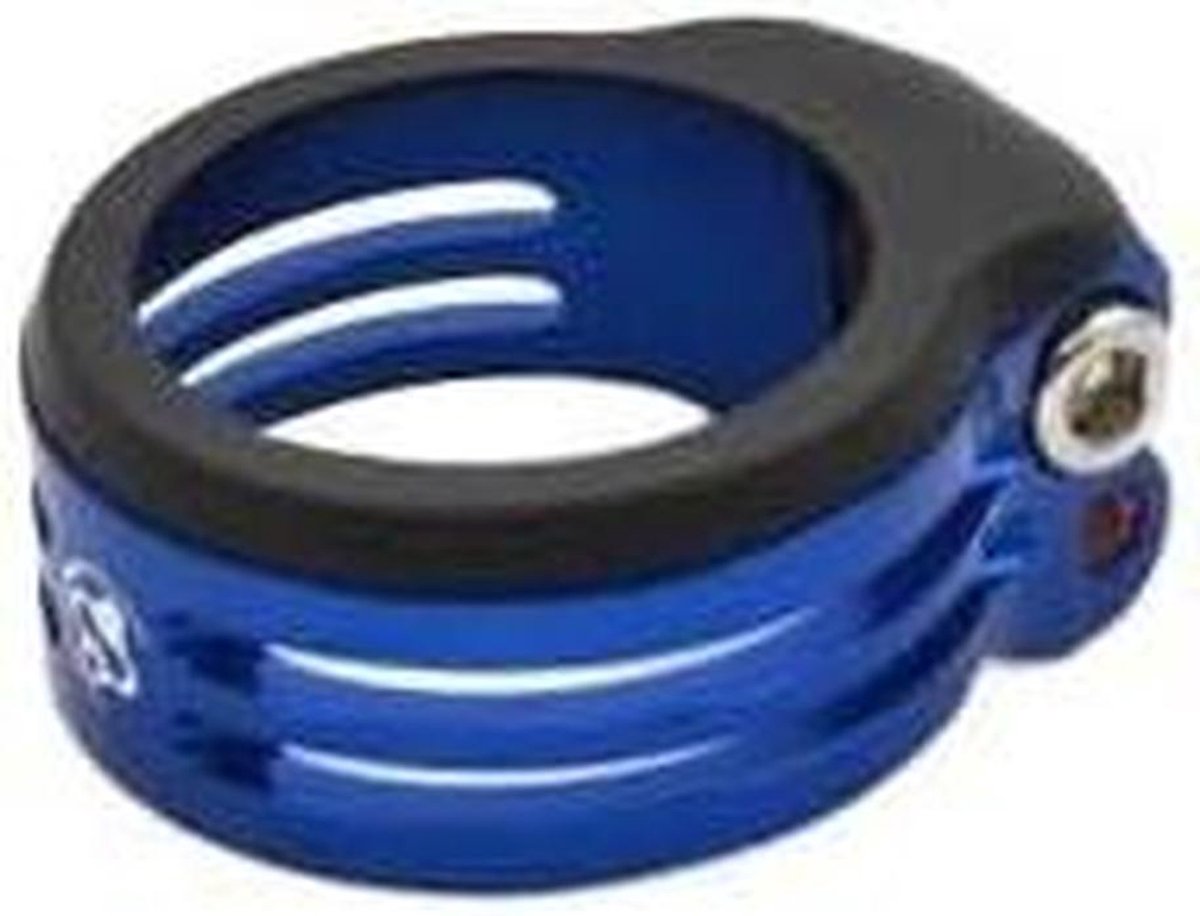 Zadelpenklem - Fietszadelklem - Fiets Zadel Bevestigen - Dubbele Schroefvergrendeling - 34.9 mm - Blauw