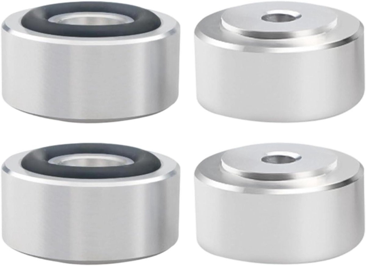 Luidspreker Spikes - Voeten Pad - Geluid Verbeteren - Trillingsisolatie - 4 Stuks - Zilver