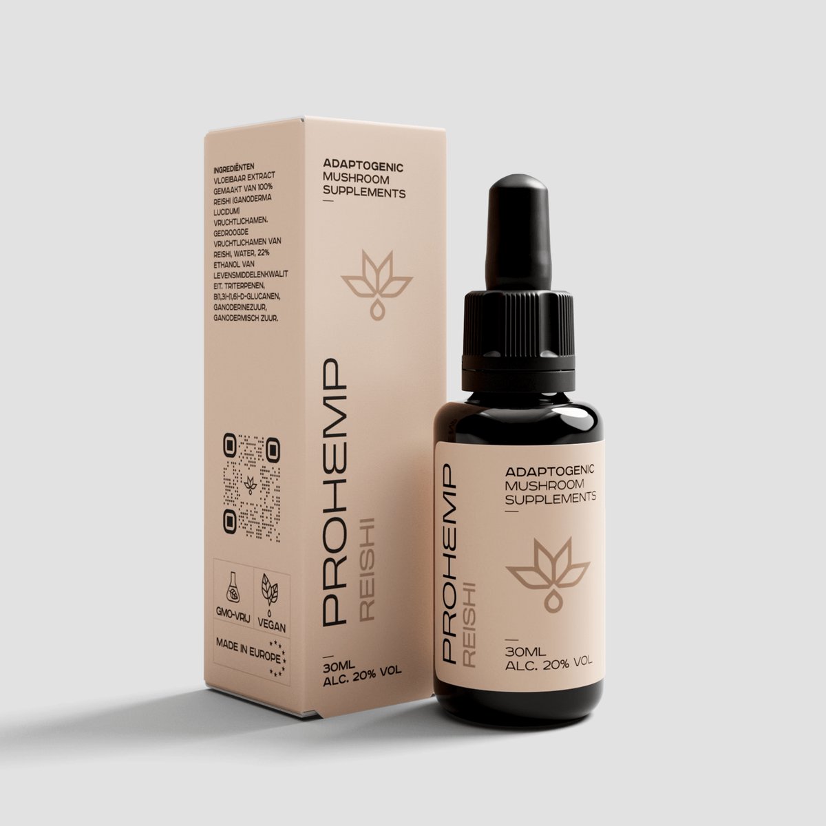 ProHemp Reishi Tinctuur 30 ml – Natuurlijke Paddenstoelen Tinctuur met Reishi Extract – Vegan Supplement met Ganoderma Lucidum en Antioxidanten – Ondersteunt Balans, Vitaliteit en Immuunsysteem – Plantaardig Voedingssupplement voor Dagelijks Gebruik