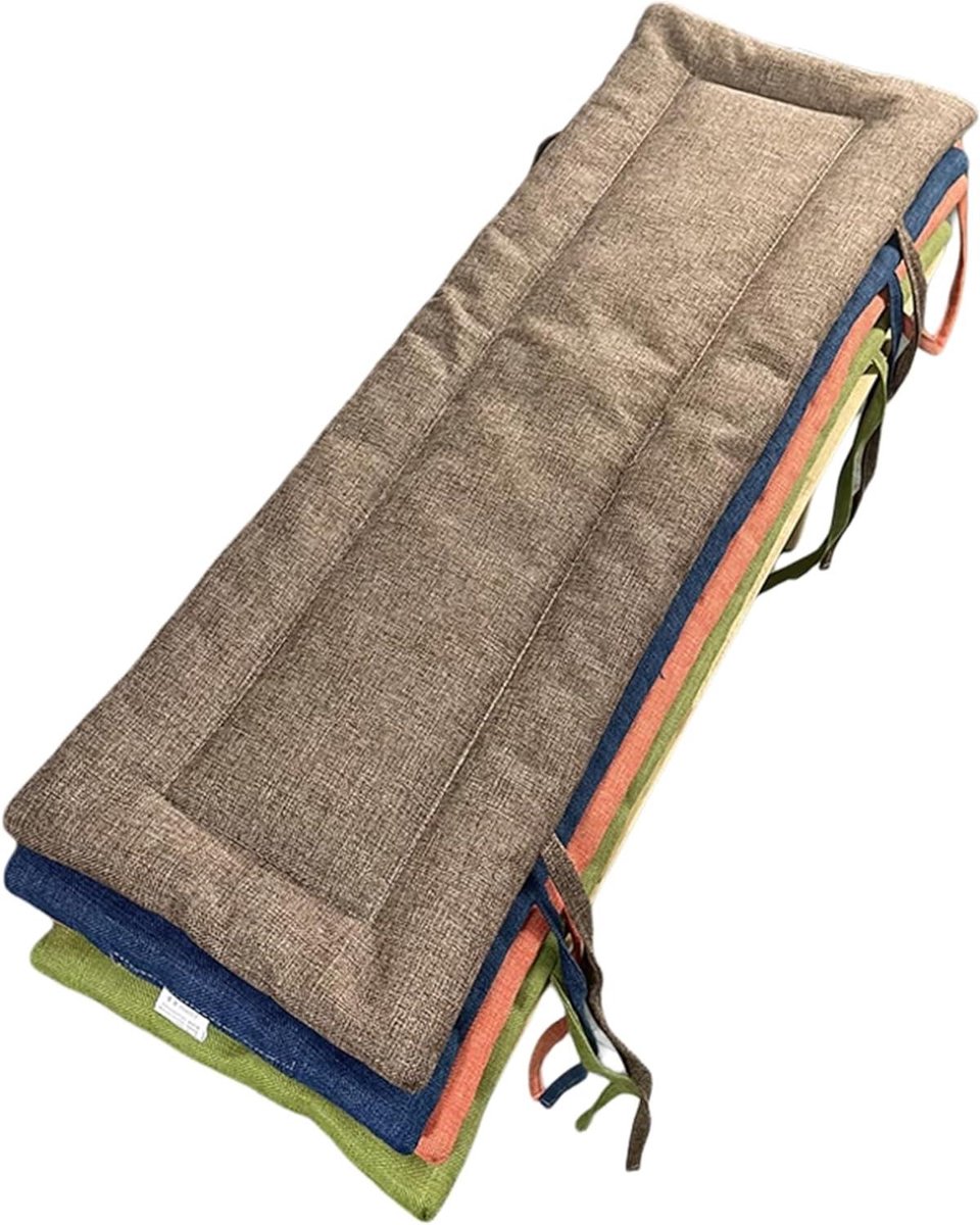 Bankkussen - Zitkussen Bank - Comfortabel Zitten - Met Bevestigingsband - 150x30cm - Oranj