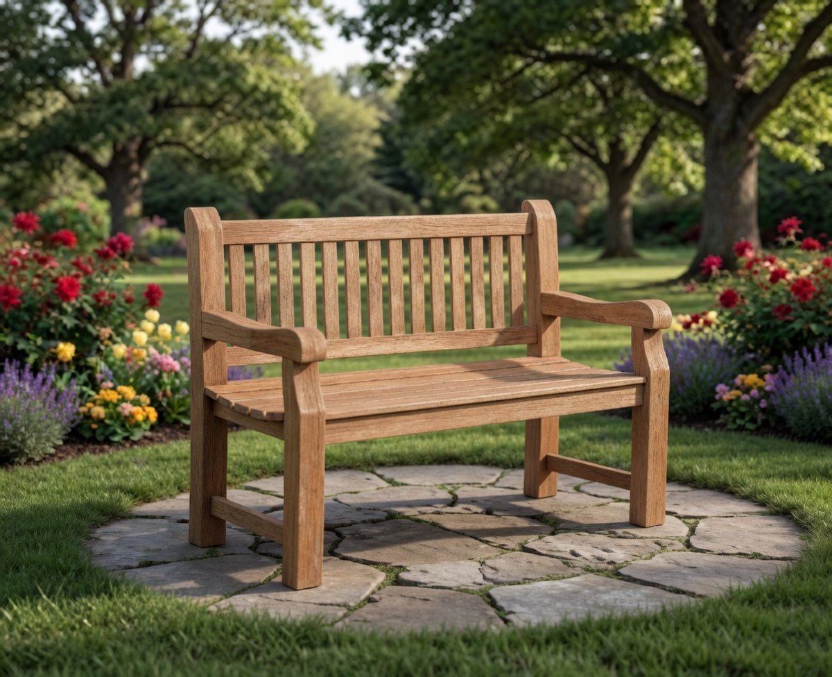 V2 - Garden Bench - Teak, Color:Teak, Size:120cm-Industrohome
