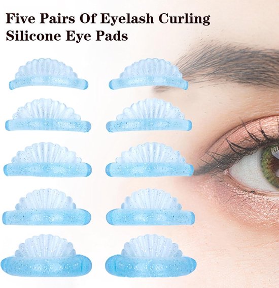 Wimperlift Shields - Wimperkrul Pads - Natuurlijke Wimpers Krullen - Innovatief Ontwerp - 5 Paar - Blauw