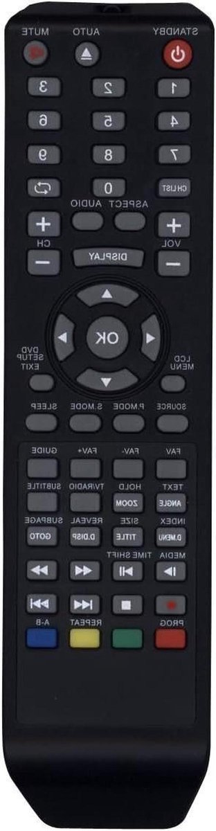 Universele Afstandsbediening - IR Controller - Tv Bediening - Knopbediening - 10 Meter - Zwart