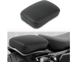 DREAMIZER Motorkussen passagier achter leer met 8 zuignappen voor Bobber Cruiser Chopper Sportster Softail Touring XL 883 1200 Custom (zwart)