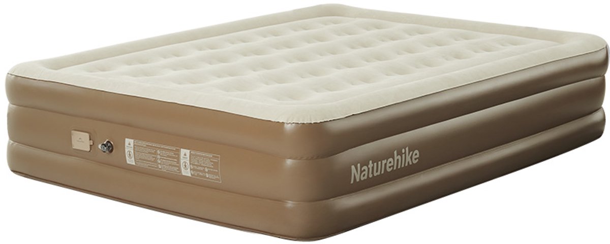 Naturehike Horizon opblaasbaar luchtbed – 2-Persoons – Oplaadbare elektrische pomp – 45 cm Hoog – Snel opblazen & leeglopen – Binnen & buiten -198x152×45 cm
