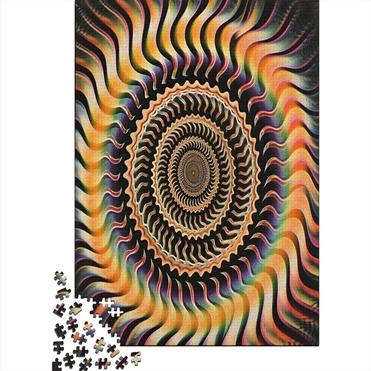 Spiraal Legpuzzel - Woondecoratie Puzzel - Ontspanning Thuis - Gedrukt op Karton - 75 x 50 cm - Stijl 8
