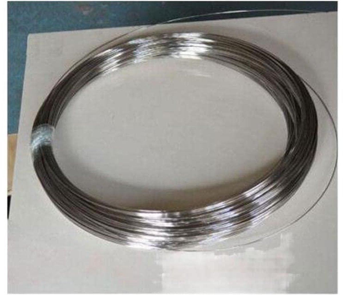 Roestvrij staaldraad - Verenstaaldraad metaaldraad - Onderdelen maken - Roest- en corrosiebestendig - 06 mm x 10 meter - Zilver