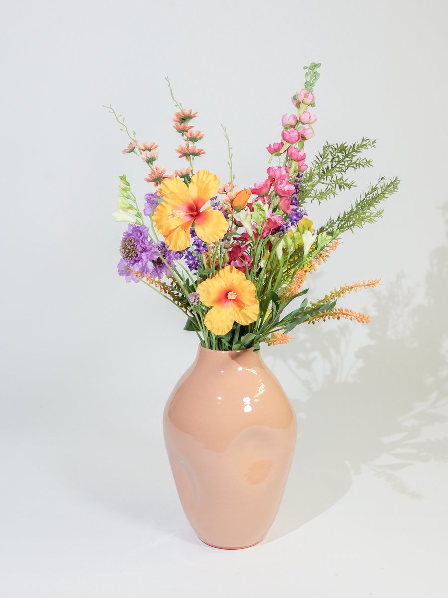 Kunstboeket Oranje Hibiscus