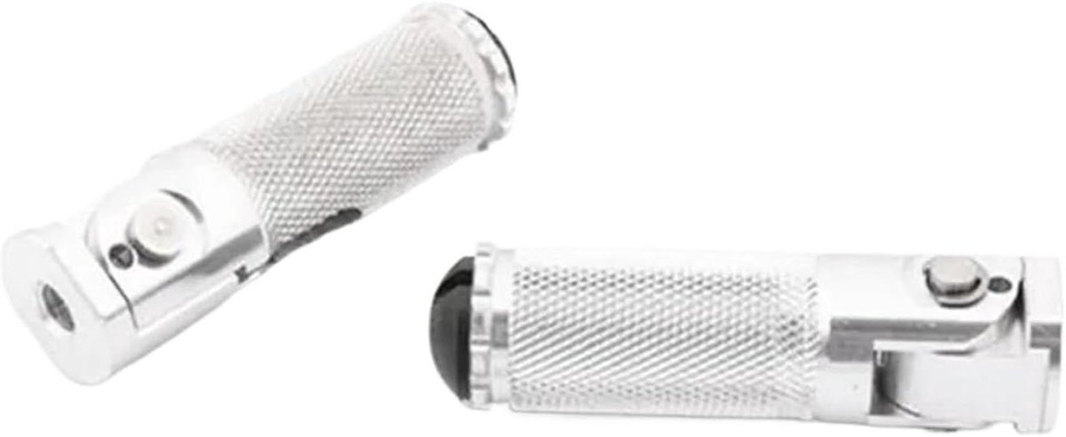 Motorfiets Voetsteunen - Opklapbare Pedalen - Comfortabel Rijden - Universele 8mm Pasvorm - 86 mm Lengte - Zwart