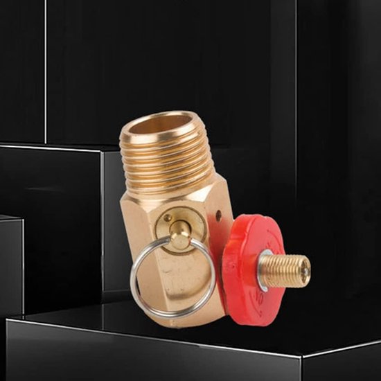 Tank Reparatie Set - Lucht Tank Onderdelen - Lucht Tank Onderhoud - Met Veiligheidsklep - 4 Meter Slang - Zwart Goud van Merkloos — afbeelding 3