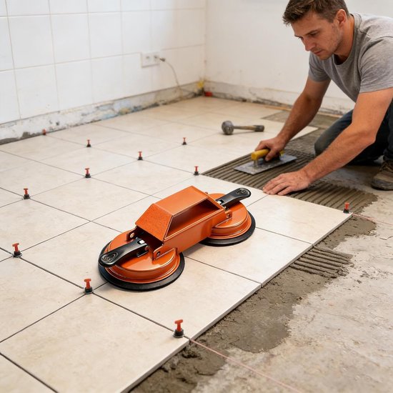 Vloer Reparatie Gereedschap - Zuignap Laminaat - Naadsluiting Vloeren - Stevige Grip - 12.2 cm Zuignap - Zwart van Merkloos — afbeelding 3