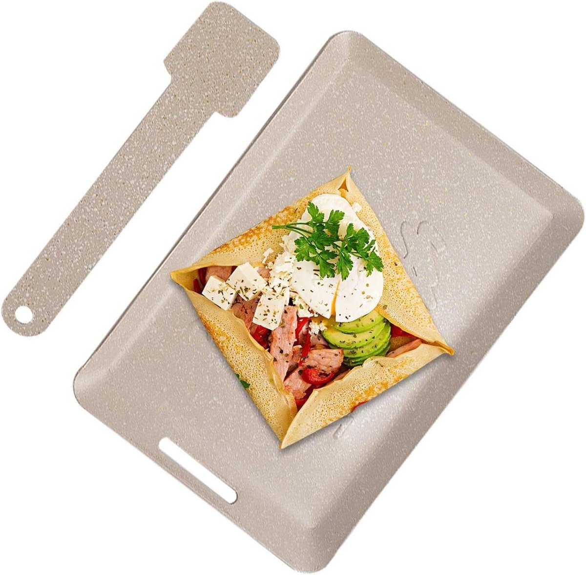 Grillpan - Koekenpan Braadpan - Outdoor Koken - Antiaanbaklaag - 245 x 167 cm - Beige