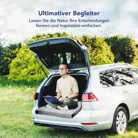 Campingmatras Traagschuim - Slaapmat Vloermat - Comfortabel Slapen - Waterdichte Coating - 90 x 200 cm - Grijs — afbeelding 2